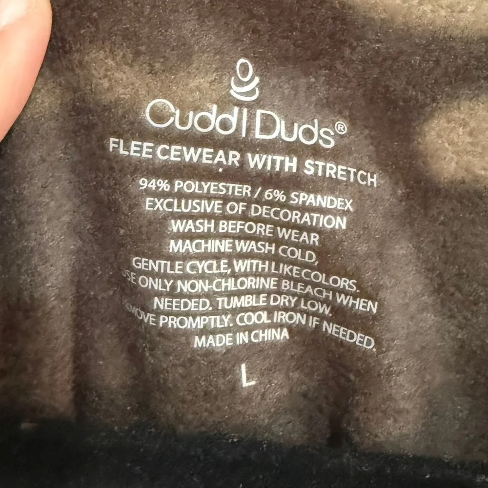 Cuddl Duds Camo Fleece Cardigan Jacket Women Large Cozy Lounge - Picture 4 of 8